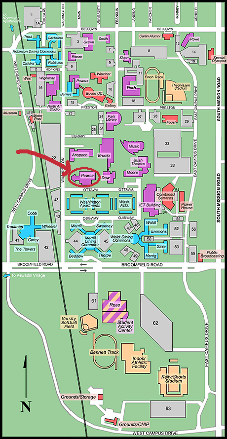 Central Michigan University Map Central Michigan University Map