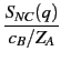 $\displaystyle {\frac{{S_{NC}(q)}}{{c_B/Z_A}}}$