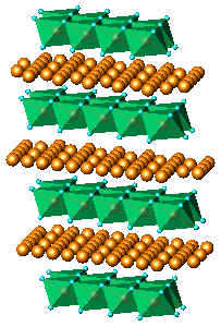 Fig. 4c Structure of KxMnO2.yH2O