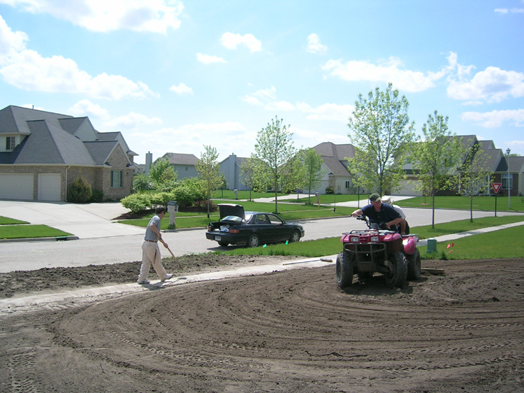 16. Build the Lawn, John and Andy were helping. 2 April 07